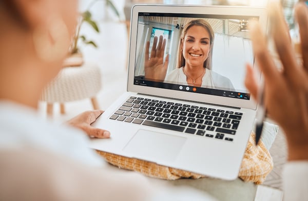 A clinical psychologist uses AI to transcribe therapy notes during a telehealth session, helping with their stress management and giving them back more time for self care, personal accomplishment, and their personal life
