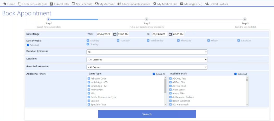 Book-Appointment-Patient-Portal