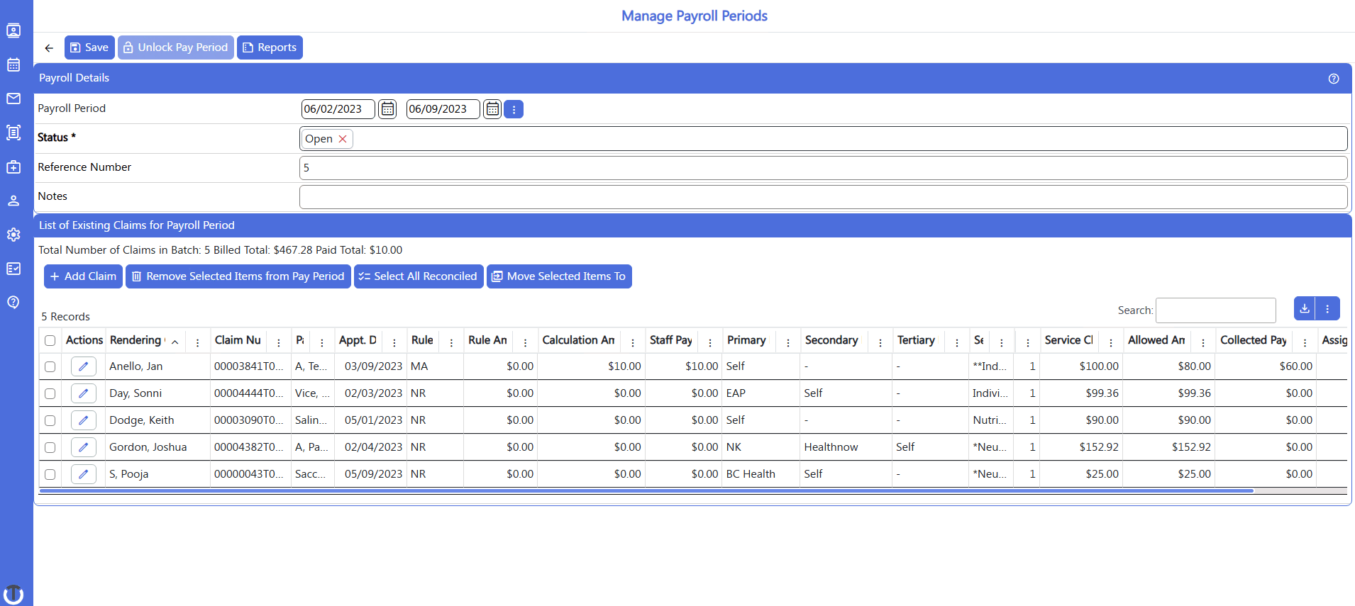 screenshot of payroll management 1