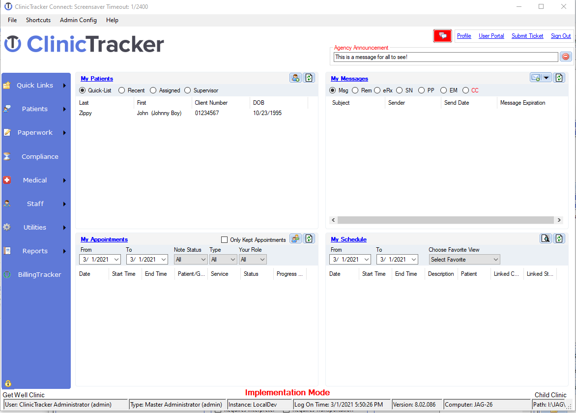Clinic Tracker screenshot