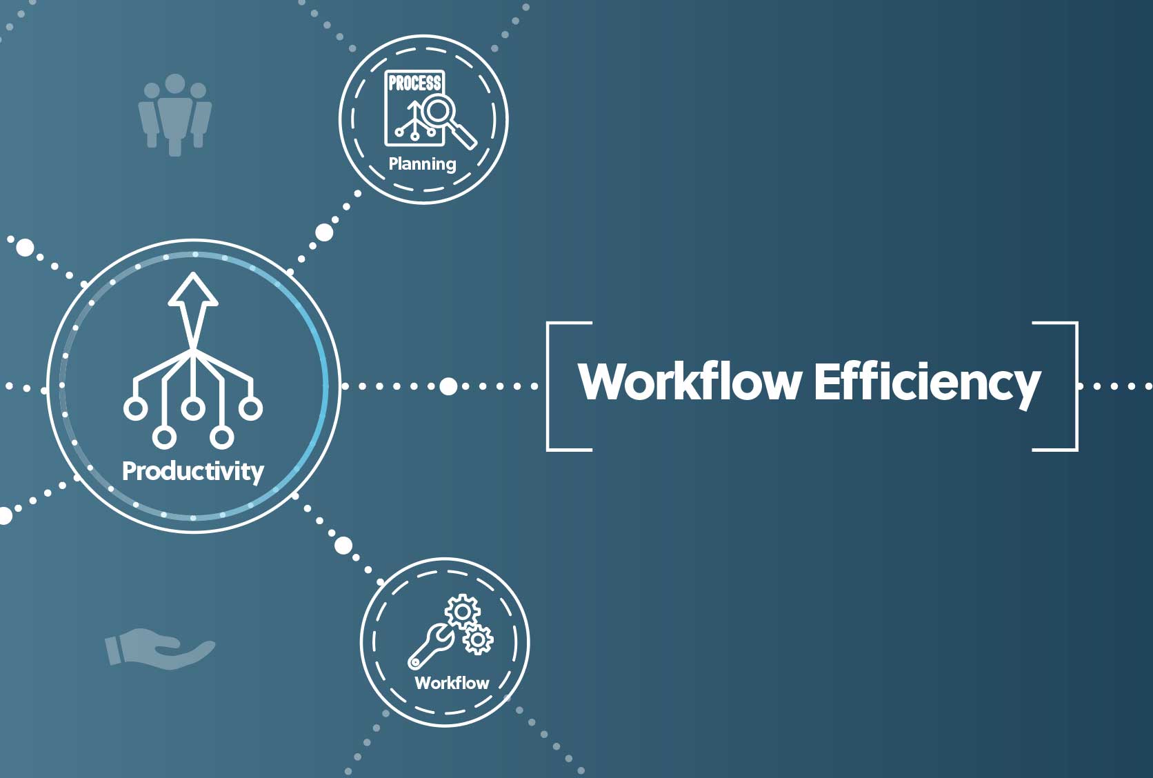 Graphic illustrating workflow efficiency and productivity for an equine specialist