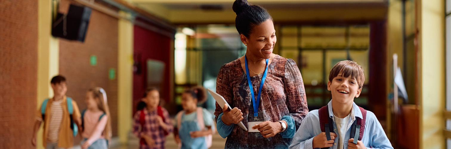 Image of an academic setting, where principals reported that mental health screening in schools can help identify mental health problems early and tailor support to the individual student